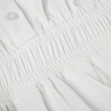 White Flare Sleeve Two Layer A-Line Dress