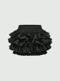 Pbong  Kawaii Women's Cute Fashion Multi-Layer Ruffle Skirt Pants, Suitable For Gatherings, Birthdays And Occasions