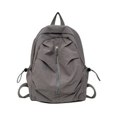 Pbong  New Student Schoolbag for Girl solid color simple and lightweight travel backpack trendy Korean style daily backpack