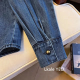 Women's Denim Shirt 2025 Spring Summer Loose Comfortable Ladies Cowboy Tops Blue Retro Be All-match Lady Elegant Blouse