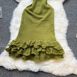 Pbong  Chic Fashion Sexy Wrap Hips Boho Knitted Beach Dress Summer Women Seaside Cover Up Mini Dress Lady Party Vestido