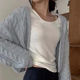 Pbong  Women's Clothing Long-sleeved Knitted Sweater Office Fashion Casual Cardigan Top Knitwear Autumn and Winter New