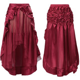 New Women Gothic Vintage Irregular High Cut Waist Skirt Sexy Asymmetrical Hem Midriff Skirt Punk Rock Dance Stage Costume Female