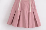 Elegant Pink Chic Mini Dresse Lace Strappy Cotton Backless Sexy Summer Party Women Y2K Vocation Casual Ladies Dress