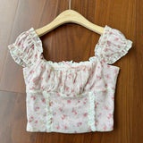 Pbong  Summer Sweet Print Slim Lace 2 Piece Set Women Fashion Off Shoulder Short Sleeve Dress Female Elegant Skinny A Line Dresses New