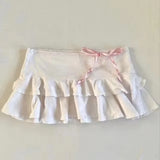 Pbong  Harajuku Punk Fashion American Mini Short Skirts Y2k Aesthetic New Fashion Lace Pleated Women Jupe Summer High Street Skirts