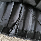 High Waisted Pleated Mini Skirt with Chain Belt Built-in Shorts School Teen-girl Short Skirt Women 90s Y2K Outfit