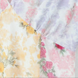 Pbong  Retro French style Contrast Color Flower Print V neck Mini Dress Sexy Short Flying Sleeve Ruffles Hem Slim Waist Robe