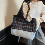 Pbong  Korean Canvas Shoulder Shopper Bag for Women Zipper Large Woman Tote Bookbag Fashion Brand Female Handbags Sac A Main Femme