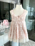 Pbong  French Style Sweet Cute Polka Dot Splicing Dress Lace Bow Korean Fashion Dresses New Design Slim Waist Lady Y2k Mini Dress