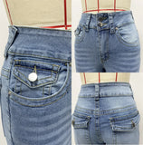 Pbong  Spring Y2K Baggy Jeans for Women Trendy Mid Waist Casual Straight Leg Boyfriend Jeans Denim Pants with Pocket Streetwear