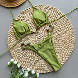 New Bikini Sexy Bikini Solid Color Split Women's Swimsuit