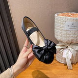 Pbong  Rhinestones Mary Janes Shoes for Women Ballet Flats Shiny Elegant Designer Shoes Ladies Satin Slip on Loafers Shoes New in