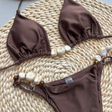 New Bikini Sexy Bikini Solid Color Split Women's Swimsuit