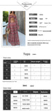 Pbong  Sexy Casual Floral Print Shoulder Bared Short Top Long Skirt Set Women's Cross-Border Clothing Polyester Fiber Floor-Length