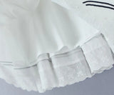 2025 New Peter Pan Collar Tank Top And Pleat Short Skirt 2 Piece Set Vest + Short Skirt White Sweet College Style Summer Outfits