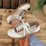 Plus Size Shoes for Women 36-42 Spring Autumn Women Lace Up Platform Wedge Non-slip Flats Zapatos De Mujer Sneakers Women