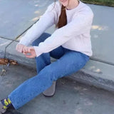 Vintage Women Knitted Pullovers Elegant Casual Oversize Long Sleeve Sweaters Autumn Winter Solid Lady Sweaters Street