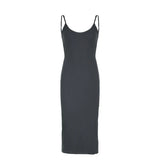 Basic Sexy Halter Backless Midi Dress