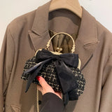 French Retro Temperament Commuting Bow Cute Wedding Party Banquet One Shoulder Armpit Crossbody Handbag
