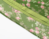 Green Pink Floral Print Women Dress For Summer 2025 New V-neck Chiffon Long Dresses Fashion High Waist Vacation Beach Vestidos