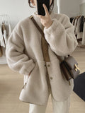 Winter Clothes Women Jackets for Women Lambwool Coat  Korean Fashion New In Loose OverSize Thick Parkas Long Sleeve Top Coats