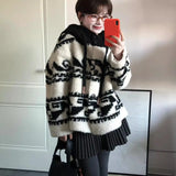 Pbong  New Style Women's Thickened Lamb Fur Vest Spring Autumn Loose Fit Hooded Coat Polyester Fiber Gelling Resin Coloring Pro...