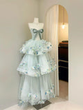 Morning Robe Short Puffy Birthday Party Wedding Dress Adult Ceremony Forest System Princess Skirt Sweet Style mid Waist Short...