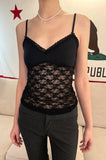 Lace Bow Transparent Bra Tank Top Summer Sleeveless V-Neck Thin Slim Vest Women Sweet Vintage Streetwear Sexy Crop Tops Y2k
