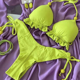 sexy women bikini, brazilian triangle bikini, push-up swimsuit, metal chain beach bikini