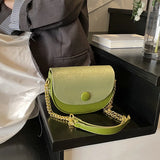 Pbong  Fashionable Mini Crossbody Bag Single Shoulder Retro Vintage Commuter Lipstick Bag Soft PU Material City Simple Style