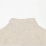 Pbong  Linen Blend Stand Collar Sleeveless Pocket Vest Cinched Waist Sleeveless Summer Women Outerwear Minimal Chic Lady Chaleco