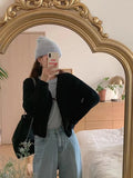 One Button Cardigan for Women Long Sleeve Single Button Up Plain Sweater Jacket Shrug Cardigan Teen-girl Y2K Outfit