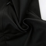 Black Strapless Bow Ruffles Tiered Dress