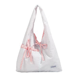 Women Soft Nylon Large Capacity Tote Bag Casual Fashion Hobo Shoulder Purse Summer New Female Simple Trend Y2K Handbags