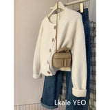 Spring Autumn 2025 Vintage Versatile Lazy Women Cardigan Sweater Coat  Loose Korean Version Female Knitted Sweater Jacket