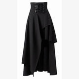Pbong  Fashionable Gothic Style Asymmetrical Long Skirt Autumn Winter Season Five Colors Half-length Trendy Women's Premium Apparel