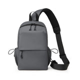 Pbong  1pcs Men's Casual Crossbody Bag, Simple Solid Color Chest Bag with Adjustable Shoulder Strap for College, Daily Use, Travel