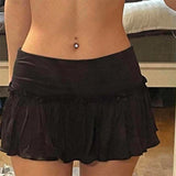 Y2K Cute Women Skirt Retro Hip-Hop Sweet Bow Fashion Streetwear Summer Sweetheart Campus Harajuku Casual Solid Color Mini Skirt