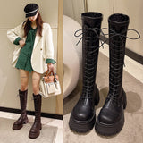 Boots Round Toe Sexy Thigh High Heels High Sexy Boots-Women Shoes Zipper Winter Footwear Mid Calf Med Over-the-Knee Lolita