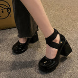 Mary Jane Women's Shoes New Fashion Platform High Heels Solid Lolita High Heels Casual Dress Shoes Women's Shoes Sandals