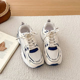 Pbong  Women's Dad Shoes New Spring/Summer Breathable Comfortable Shoes Thick-Soled Height-Increasing Sneakers Soft-Soled Casual Sports Shoes