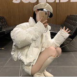New Women Autumn Winter Puffer Jacket 2025 New Short Parkas Coat Korean Fashion Stand Collar Bread Jacket Solid Outerwear