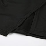 Black Backless Lace Up Sexy Dress