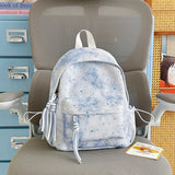 Women Star Print Backpack Polka Dot Star Charm Lightweight Student School New Trend Fashion Daypack Female Book Backpacks