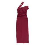 Pbong  Sexy Backless Shoulder Maxi Dress for Women Summer Dresses New Skinny High Waist Solid Neck Hanging Dress Woman Clothing