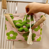 Pbong  Women Textile Floral Purse Bag Large Capacity Boho Beach Handbags Crossbody Shoulder Bag for Travel Shopping Work Dating Use