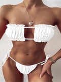 Tie Back Marble Sleeveless Bikini Women Sexy String Swimsuit Swimwear Female Bathers Bathing Swimming Swim Suit Beachwear