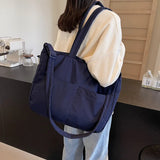 Canvas Women Shoulder Shopper Bag Japanese Female Student Book Tote Bags Large Fashion Cotton Cloth Woman Handbags