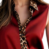Pbong  New Autumn Fashion Casual Long Sleeve Loose Blouse Women Winter Leopard Printed Turndown Collar Shirts Tops Elegant